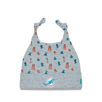 Infant Miami Dolphins New Era Heather Gray Critter Cuffed Knit Hat