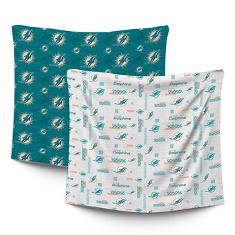 Infant Miami Dolphins  Pegasus 47" x 47" Home & Away Two-Piece Muslin Blanket Set