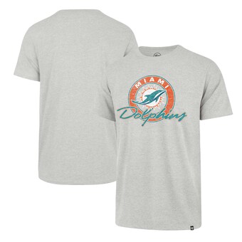 Men's Miami Dolphins '47 Gray Ringtone Franklin T-Shirt