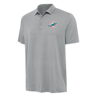 Men's Miami Dolphins  Antigua Gray Reprocess Polo