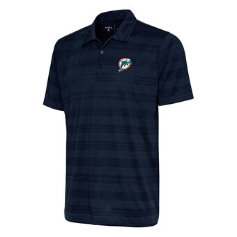 Men's Miami Dolphins Antigua Navy Team Logo Throwback Compass Polo