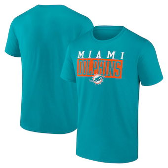 Men's Miami Dolphins Fanatics Aqua Head to Beat T-Shirt