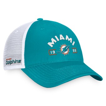 Men's Miami Dolphins Fanatics Aqua/White Free Kick Trucker Adjustable Hat