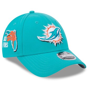 Men's Miami Dolphins  New Era Aqua 2024 NFL Draft 9FORTY Adjustable Hat