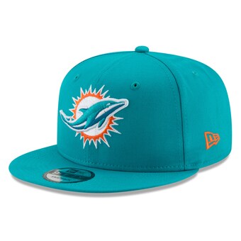Men's Miami Dolphins New Era Aqua Basic 9FIFTY Adjustable Snapback Hat