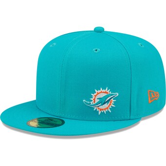 Men's Miami Dolphins New Era Aqua  Flawless 59FIFTY Fitted Hat