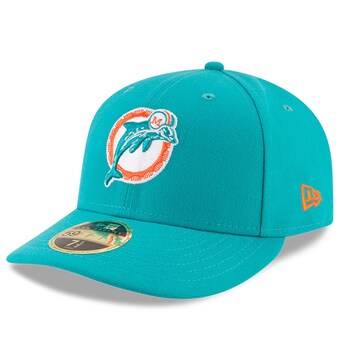 Men's Miami Dolphins New Era Aqua Omaha Throwback Low Profile 59FIFTY Fitted Hat