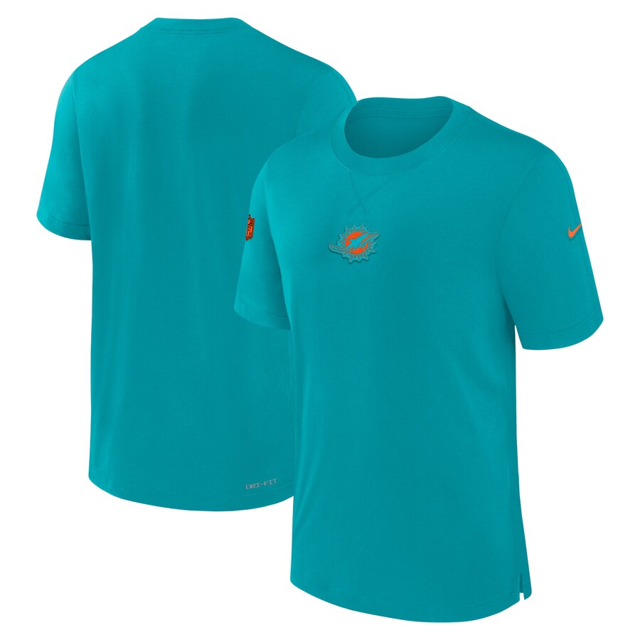 Men's Miami Dolphins Nike Aqua 2023 Sideline Performance T-Shirt