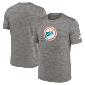Men's Miami Dolphins Nike Heather Charcoal 2023 Sideline Alternate Logo Performance T-Shirt