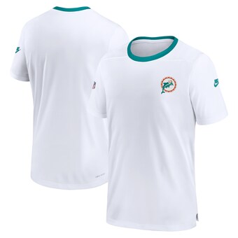 Men's Miami Dolphins Nike White Sideline Coaches Alternate Performance T-Shirt