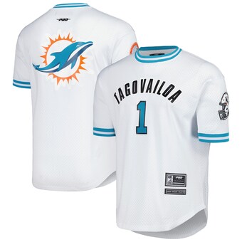 Men's Miami Dolphins Tua Tagovailoa Pro Standard White Player Name & Number Mesh T-Shirt