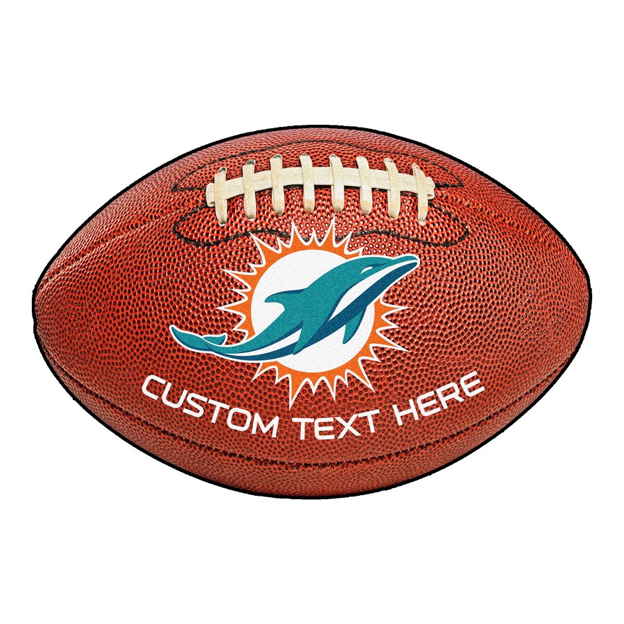 Miami Dolphins 22'' x 35'' Personalized Football Mat