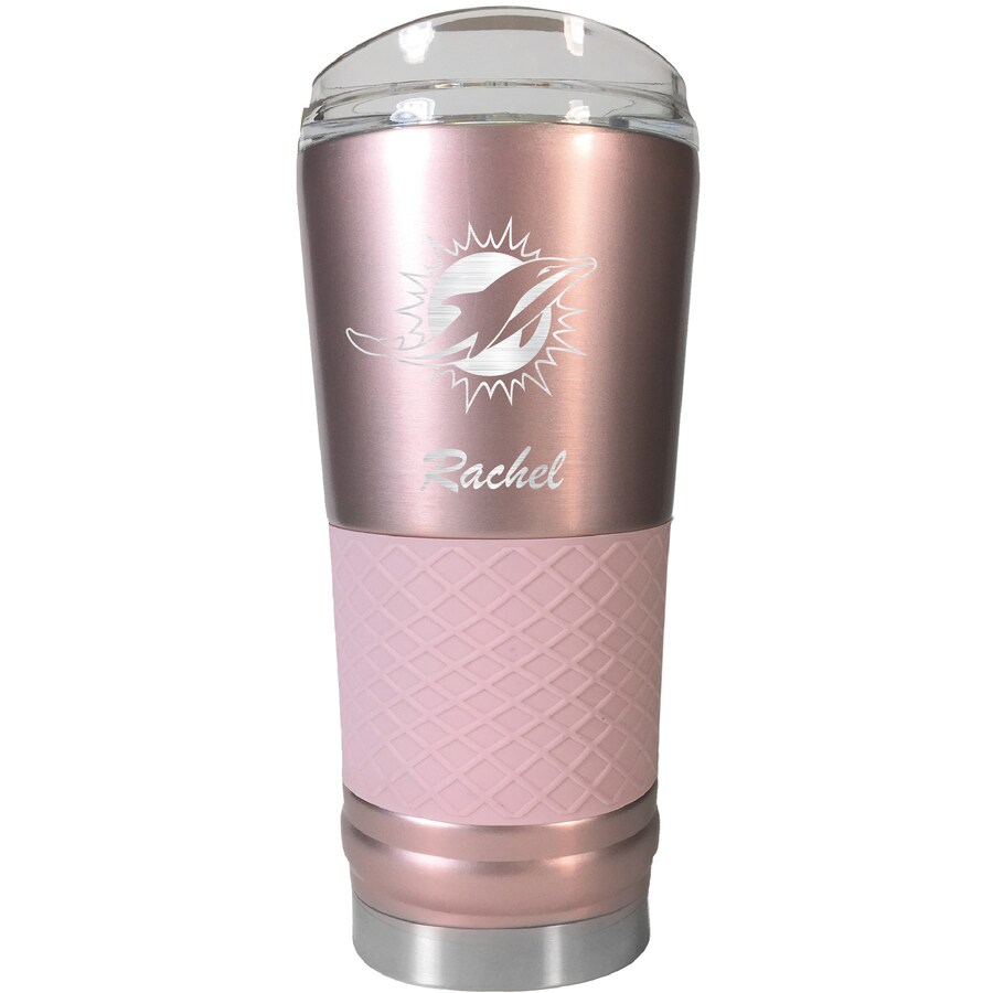 Miami Dolphins 24oz. Personalized Rose Gold Draft Tumbler