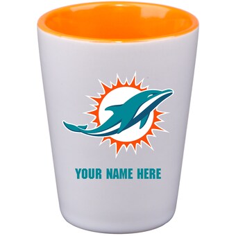 Miami Dolphins 2oz. Personalized Ceramic Shot Glass