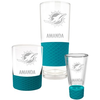 Miami Dolphins 3-Piece Personalized Homegating Drinkware Set