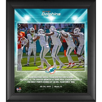 Miami Dolphins Fanatics Authentic Framed 15" x 17" 70 Point Franchise Record Collage