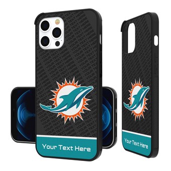 Miami Dolphins Personalized EndZone Plus Design iPhone Bump Case