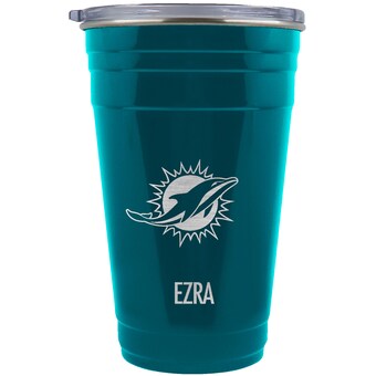 Miami Dolphins Team Logo 22oz. Personalized Tailgater Travel Tumbler