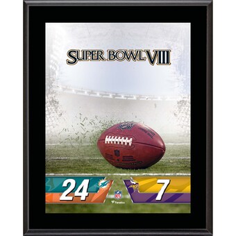 Fanatics Authentic Miami Dolphins vs. Minnesota Vikings Super Bowl VIII 10.5" x 13" Sublimated Plaque