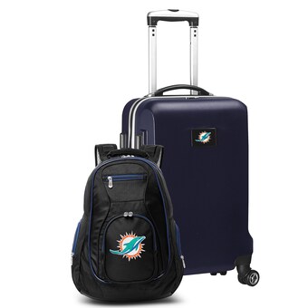 Miami Dolphins MOJO Navy 2-Piece Backpack & Carry-On Set