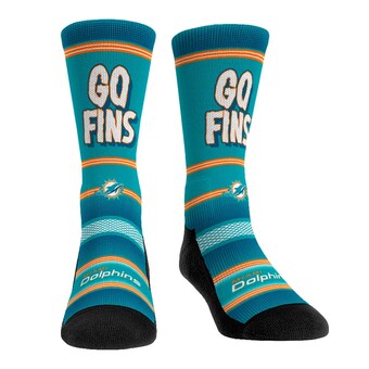 Miami Dolphins Rock Em Socks Team Slogan Crew Socks