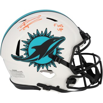 Tua Tagovailoa Miami Dolphins Autographed Fanatics Authentic Riddell Lunar Eclipse Speed Authentic Helmet with "Fins Up" Inscription