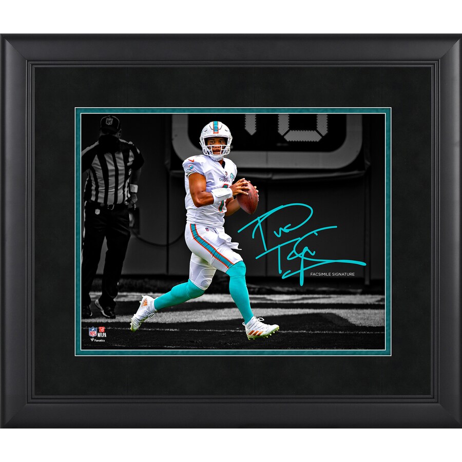 Miami Dolphins Tua Tagovailoa Fanatics Authentic Framed 11" x 14" Spotlight Photograph - Facsimile Signature