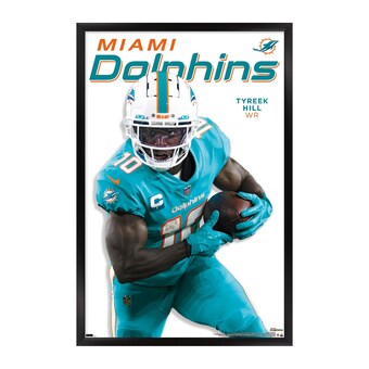 Miami Dolphins Tyreek Hill  22'' x 34'' Framed Player Poster