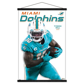 Miami Dolphins Tyreek Hill Poster 22'' x 34'' Magnetic Framed Player Poster