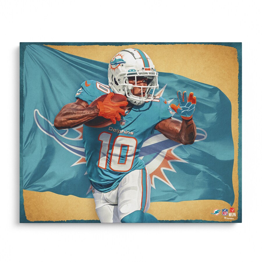 Unsigned Miami Dolphins Tyreek Hill Fanatics Authentic 16" x 20" Photo Print - Designed by Artist Brian Konnick