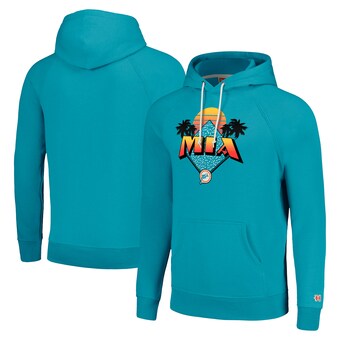 Unisex Miami Dolphins  Homage Aqua Hyperlocal Raglan Pullover Hoodie