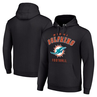 Unisex Miami Dolphins Starter Black Logo Pullover Hoodie