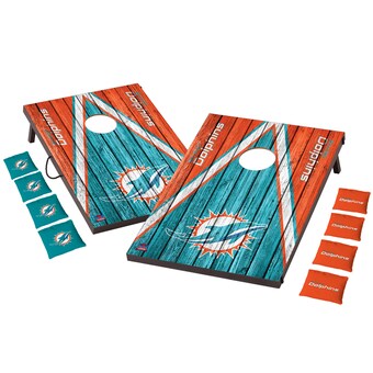 Miami Dolphins Victory Tailgate 2' x 3' Weathered Cornhole Board Set