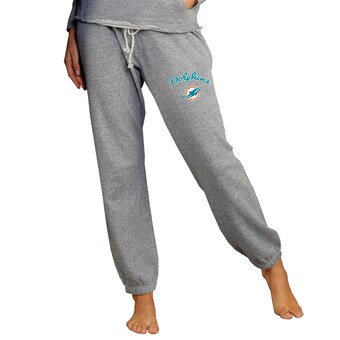 Women's Miami Dolphins Concepts Sport Gray Mainstream Knit Jogger Pants