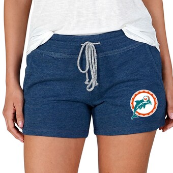 Women's Miami Dolphins  Concepts Sport Navy Mainstream Terry Lounge Shorts