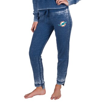 Women's Miami Dolphins  Concepts Sport Navy Resurgence Waffle Knit Pants