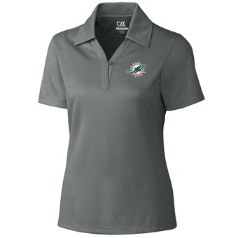 Women's Miami Dolphins Cutter & Buck Gray DryTec Genre Polo