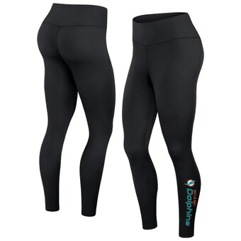 Women's Miami Dolphins Fanatics Black Wordmark Stacked Leggings