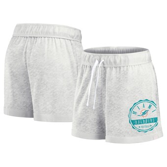 Women's Miami Dolphins Fanatics Oatmeal Vintage Badge Shorts