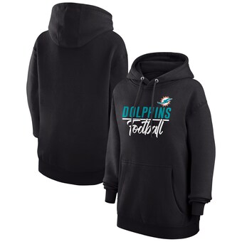 Women's Miami Dolphins  G-III 4Her by Carl Banks Black Graphic Fleece Pullover Hoodie