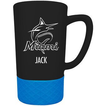 Miami Marlins Team Logo 16oz. Personalized Laser Etched Jump Mug