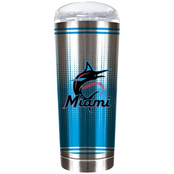 Miami Marlins Team Logo 18oz. Personalized Roadie Tumbler