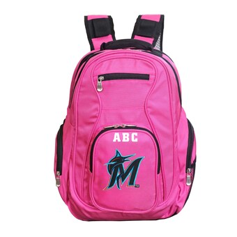 Miami Marlins MOJO Pink Personalized Premium Laptop Backpack