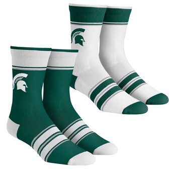 Michigan State Spartans Rock Em Socks Youth Multi-Stripe 2-Pack Team Crew Sock Set