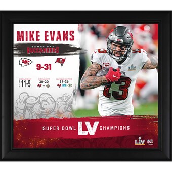 Mike Evans Tampa Bay Buccaneers Framed 15" x 17" Super Bowl LV Champions Collage