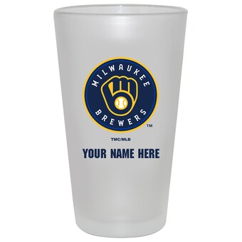 Milwaukee Brewers 16oz. Frosted Personalized Pint Glass