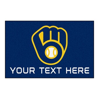 Milwaukee Brewers 19'' x 30'' Personalized Accent Rug