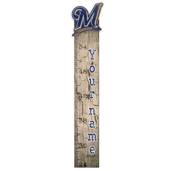 Milwaukee Brewers 6" x 36" Personalized Growth Chart Sign