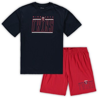 Men's Minnesota Twins Concepts Sport Navy/Red Big & Tall T-Shirt & Shorts Sleep Set