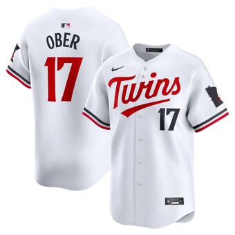 Men's Minnesota Twins Bailey Ober Nike White Home Limited Player Jersey